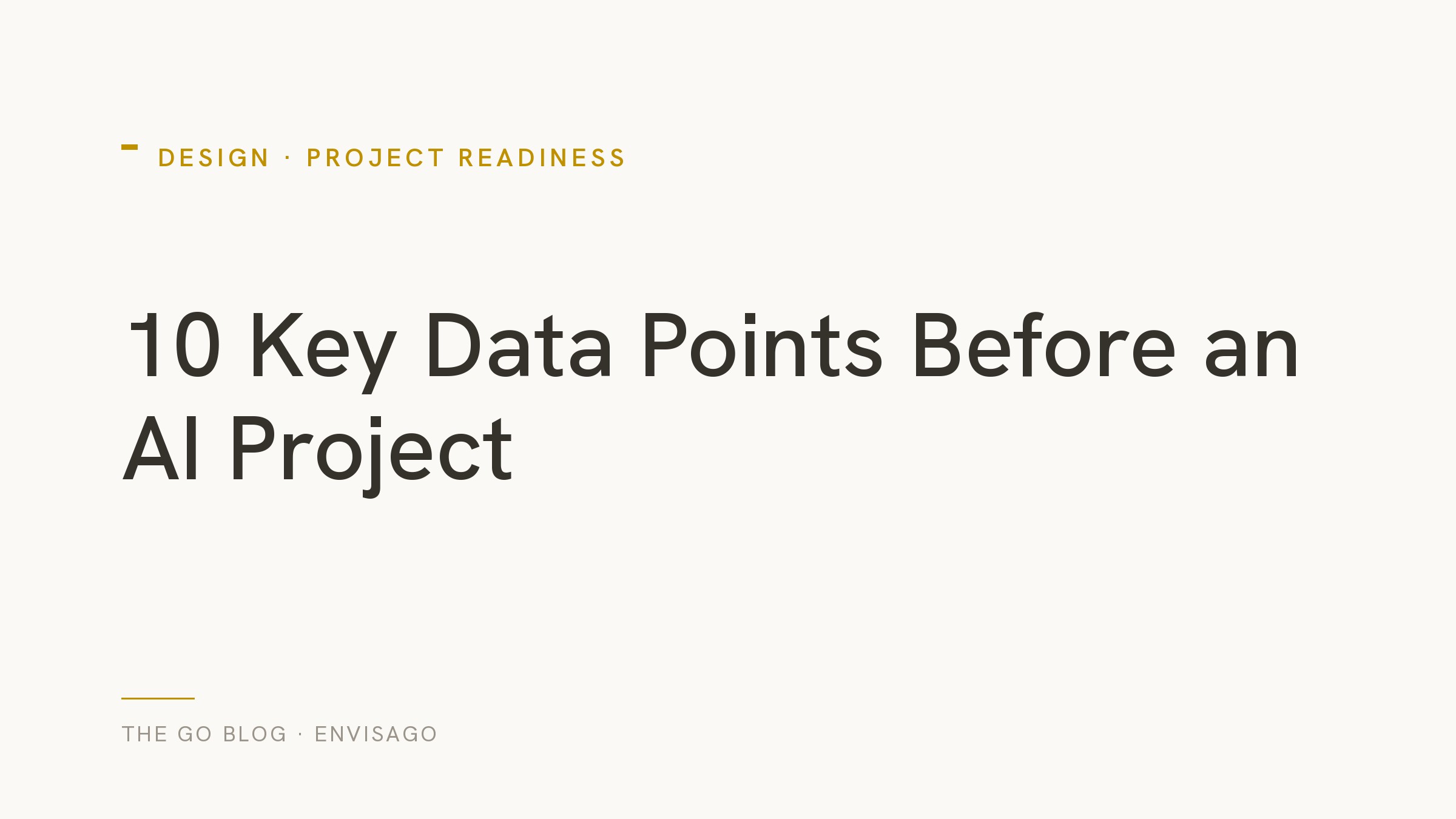 10 Key Data Points You Must Know Before Embarking on an Automation and AI Project