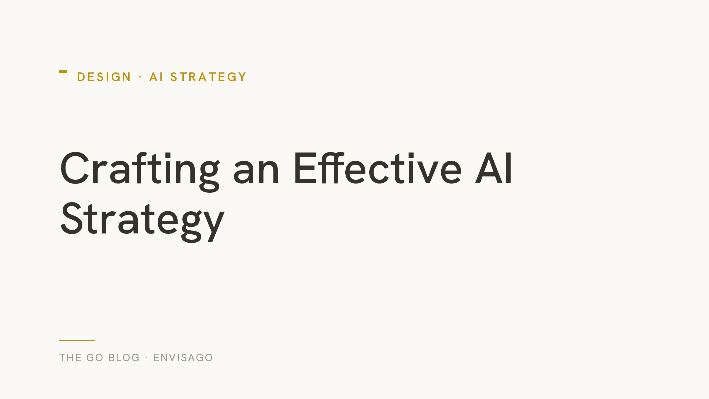 Crafting an Effective AI Strategy: How to Avoid the Hysteria
